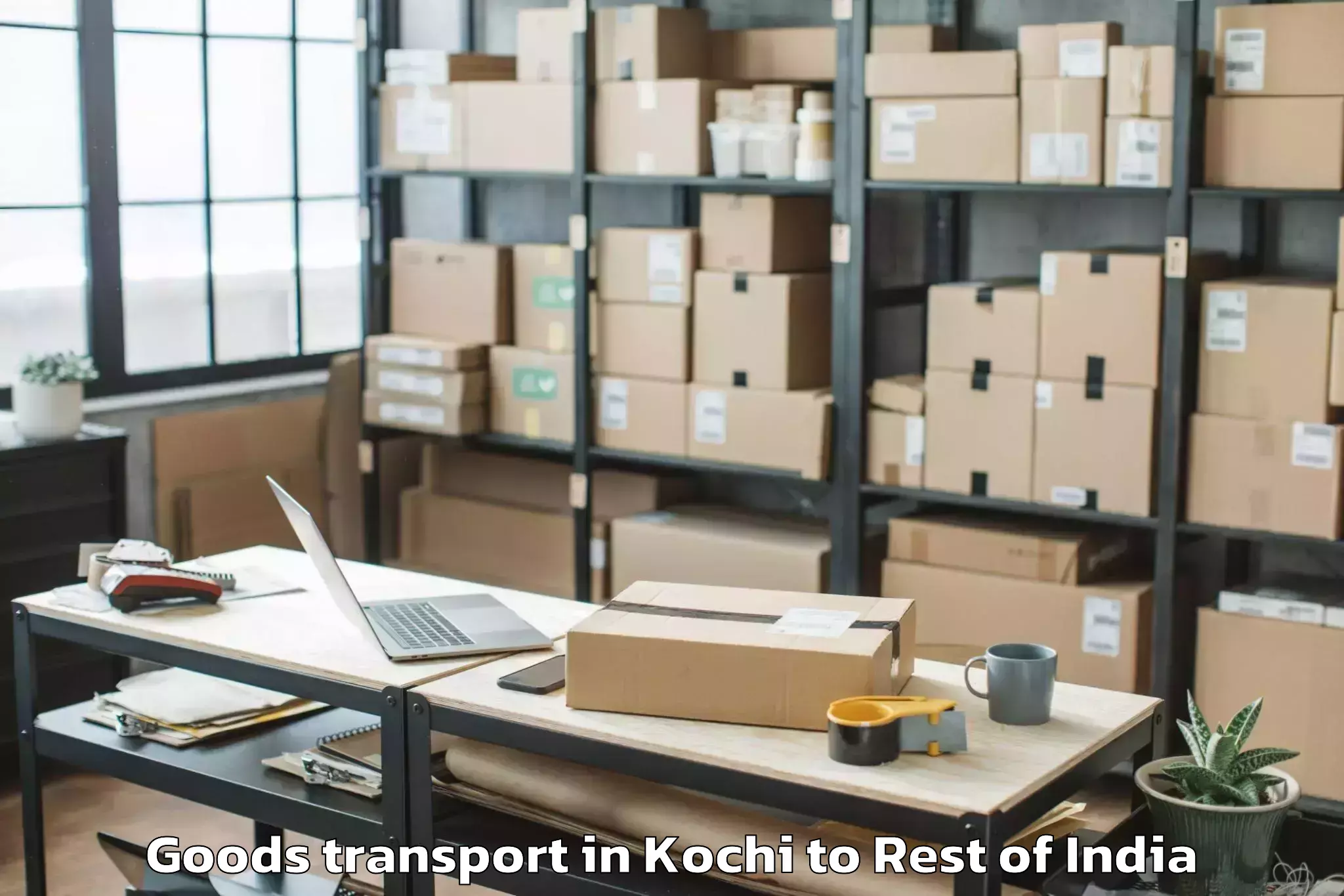 Trusted Kochi to Awantipur Goods Transport